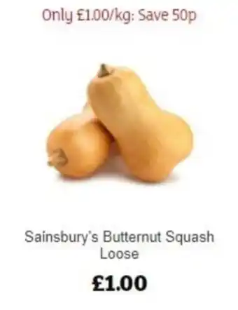 Sainsbury's Sainsbury's Butternut Squash Loose 1kg offer