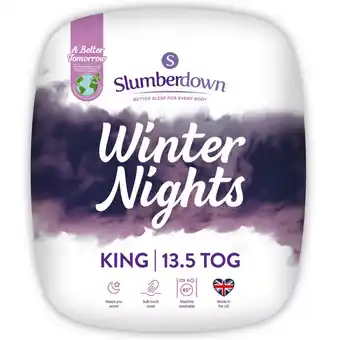 Asda Slumberdown winter nights 13.5 tog duvet - single offer