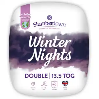 Asda Slumberdown winter nights 13.5 tog duvet - double offer