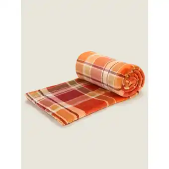 Asda George home autumn check super soft throw offer