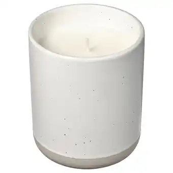 IKEA Ädeltuja scented candle in ceramic jar, cucumber & lime/white, 45 hr offer