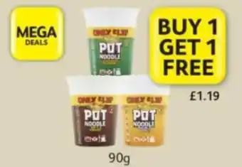 Londis Pot Noodles 90g Buy 1 Get 1 Free offer