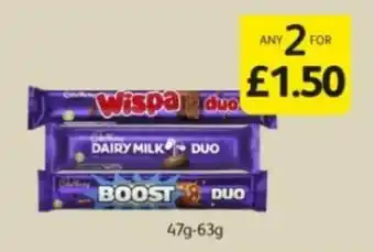 Londis Cadbury Dairy Milk Duo 47g-63g offer