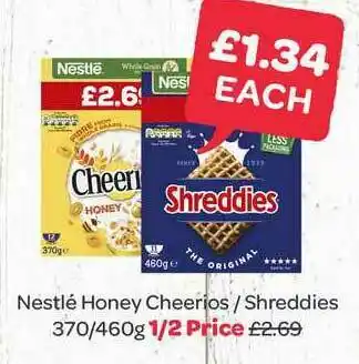 Spar Nestle Honey Cheerios - Shreddies offer