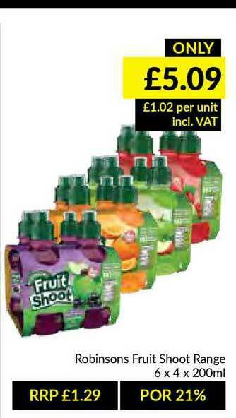 Musgrave MarketPlace Robinsons Fruit Shoot offer
