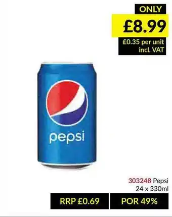 Musgrave MarketPlace Pepsi 24x330 Ml offer