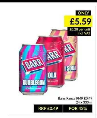 Musgrave MarketPlace Barrs 24x330 Ml offer