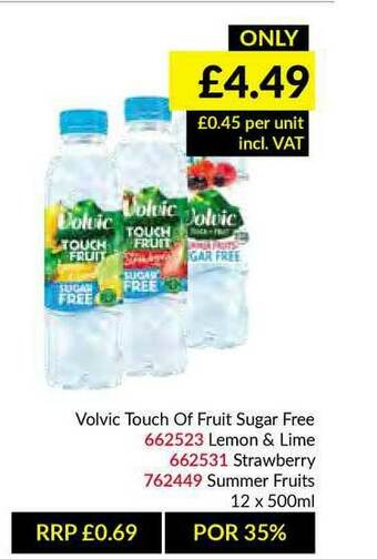 Musgrave MarketPlace Volvic Touch Of Fruit Sugar Free offer