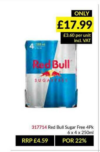 Musgrave MarketPlace Red Bull Sugar Free offer