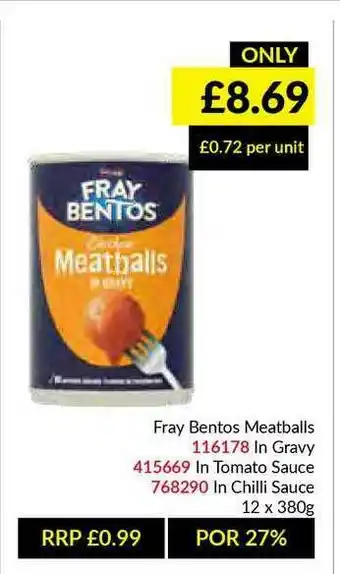 Musgrave MarketPlace Fray Bentos Meatballs offer