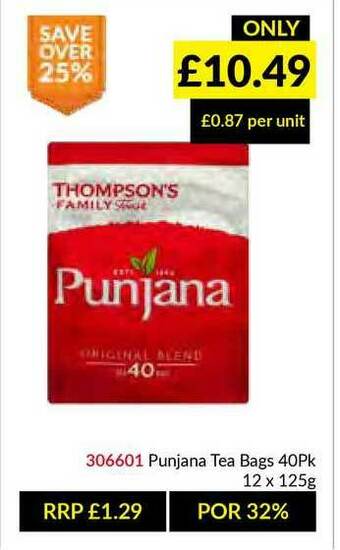 Musgrave MarketPlace Punjana Tea Bags offer