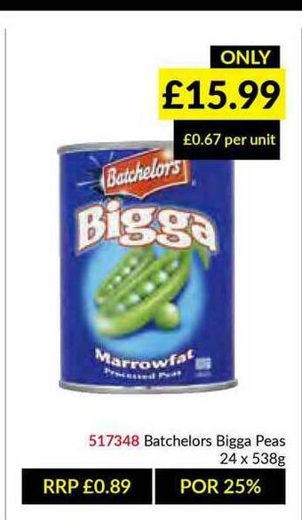 Musgrave MarketPlace Batchelors Bigga Peas offer
