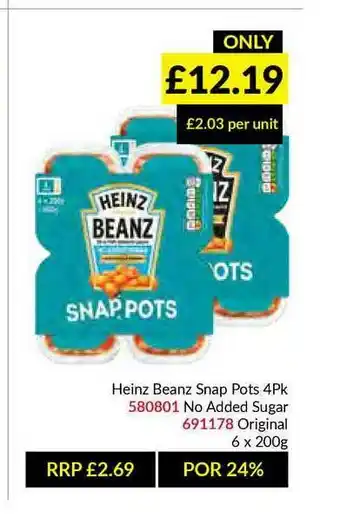 Musgrave MarketPlace Heinz Beanz Snap Pots offer