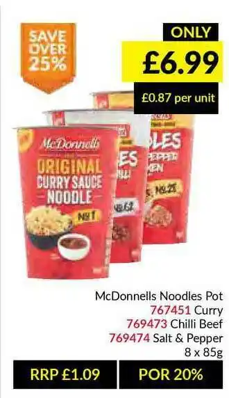 Musgrave MarketPlace Mcdonnells Noodles Pot offer