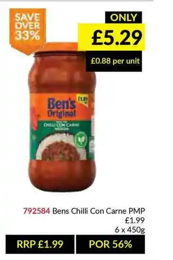 Musgrave MarketPlace Bens Chili Con Carne offer