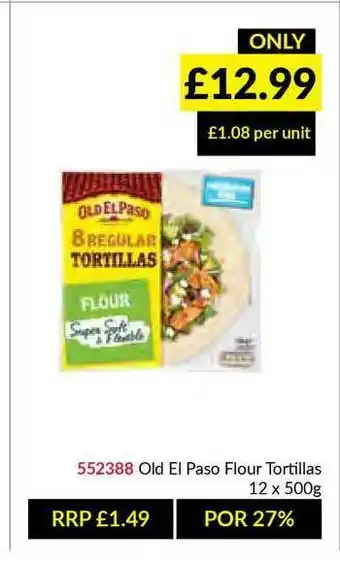 Musgrave MarketPlace Old El Paso Flour Tortillas offer