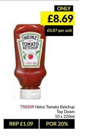 Musgrave MarketPlace Heinz Tomato Ketchup Top Down offer