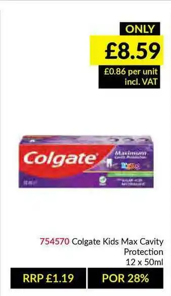 Musgrave MarketPlace Colgate Kids Max Cavity Protection offer