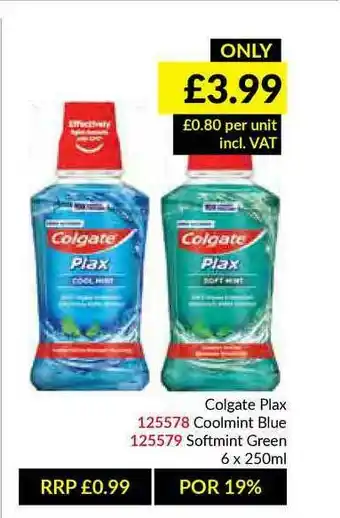 Musgrave MarketPlace Colgate Plax Coolmint Blue, Softmint Green offer