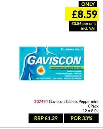 Musgrave MarketPlace Gaviscon Tablets Peppermint offer