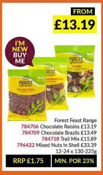 Musgrave MarketPlace Forest Feast Chocolate Raisins, Chocolate Brazils, Trail Mix, Mixed Nuts In Shell offer