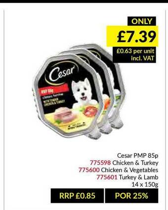 Musgrave MarketPlace Cesar Chicken & Turkey, Chicken & Vegetables, Turkey & Lamb offer