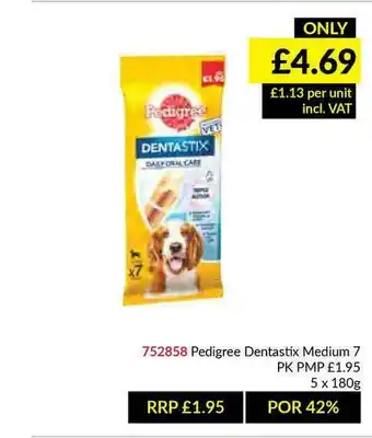 Musgrave MarketPlace Pedigree Dentastix Medium 7 offer