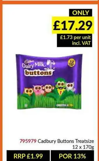 Musgrave MarketPlace Cadbury Buttoms Treatsize offer
