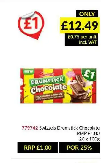 Musgrave MarketPlace Swizzels Drumsticks Chocolate offer