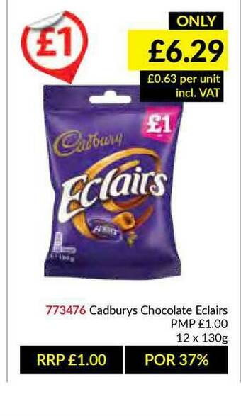 Musgrave MarketPlace Cadburys Chocolate Eclairs offer