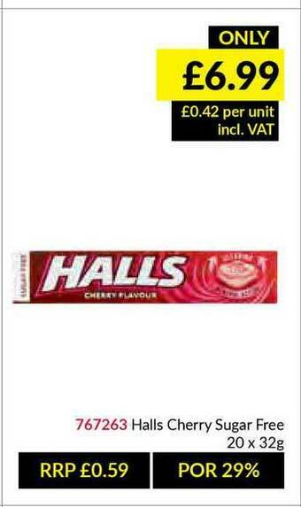 Musgrave MarketPlace Halls Cherry Sugar Free offer