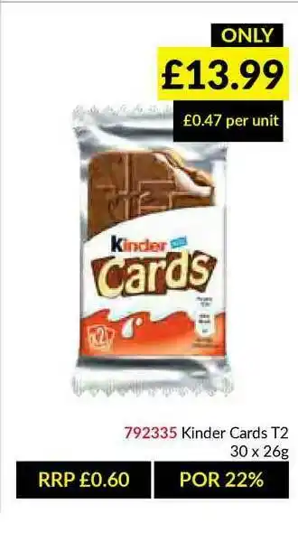Musgrave MarketPlace Kinder Cards offer