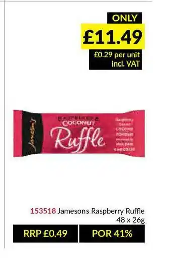 Musgrave MarketPlace Jamesons Raspberry Ruffle offer