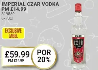 Bestway IMPERIAL CZAR VODKA offer