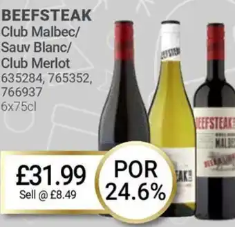 Bestway BEEFSTEAK Club Malbec/ Sauv Blanc/ Club Merlot offer