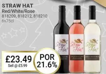 Bestway STRAW HAT Red/White/Rose offer