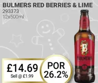 Bestway BULMERS RED BERRIES & LIME offer