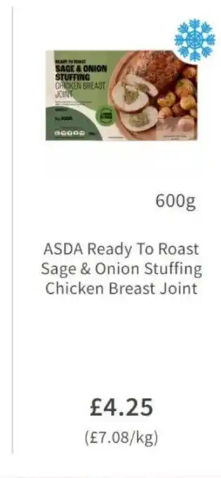 Asda ASDA Ready To Roast Sage & Onion Stuffing Chicken Breast Joint offer