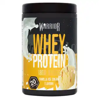 Asda Warrior whey protein vanilla ice cream flavour offer