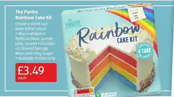 Aldi The Pantry Rainbow Cake Kit offer