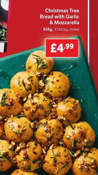 Lidl Christmas Tree Bread with Garlic & Mozzarella offer