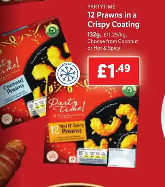 Lidl PARTYTIME 12 Prawns in a Crispy Coating offer
