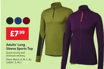 Lidl Adults' Long Sleeve Sports Top offer