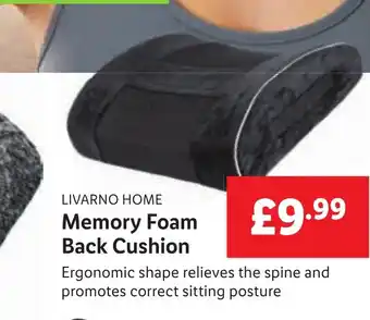 Lidl LIVARNO HOME Memory Foam Back Cushion offer