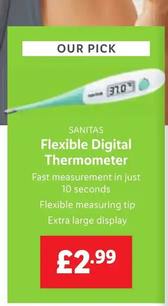 Lidl SANITAS Flexible Digital Thermometer offer