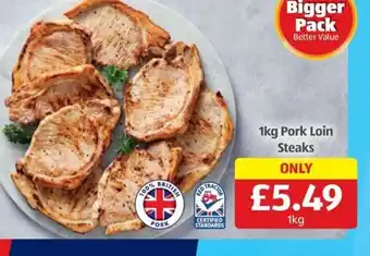 Aldi 1kg Pork Loin Steaks offer