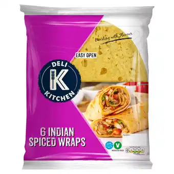 Asda Deli kitchen 6 indian spiced wraps 366g offer