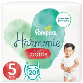 Asda Pampers harmonie nappy pants size 5, 20 nappies, 12kg - 17kg, essential pack offer