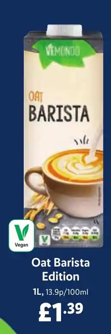 Lidl Oat Barista Edition 1L offer