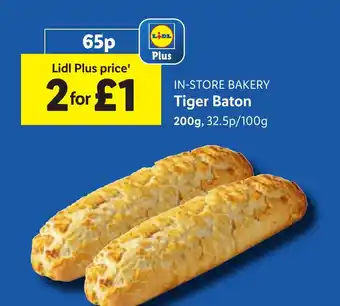 Lidl IN-STORE BAKERY Tiger Baton offer
